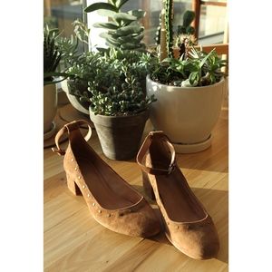 Madewell Inez Suede Studded Block Heel 7.5